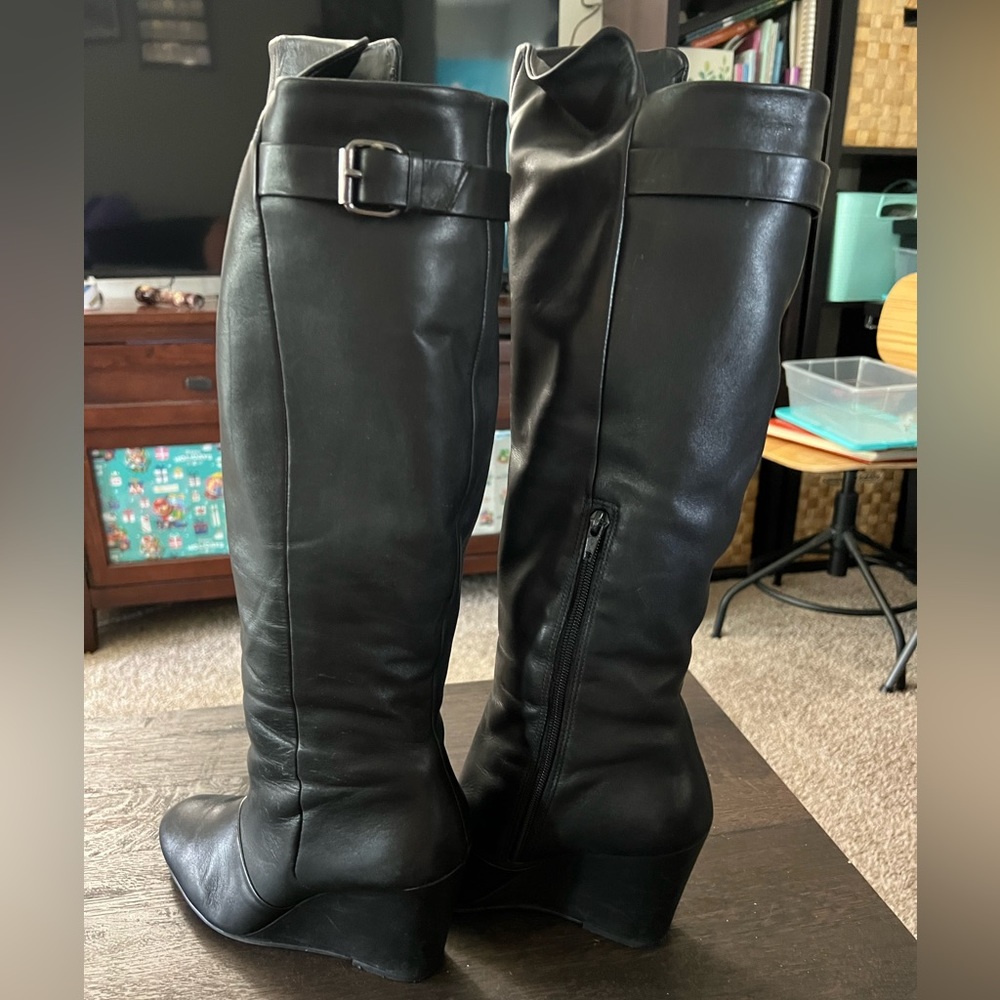Steve Madden Wedge Knee-high Boots 9.5 Genuine Leather